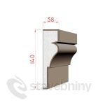 Dekora Stuck - ambrna 2000x140x38mm . 311010