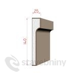 Dekora Stuck - ambrna 2000x140x25mm . 311100