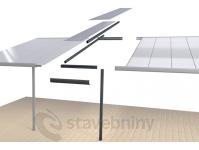 Gutta Terrassendach Original prodlouen k hlinkov pergole 1,2 x 3,06 m - bil
