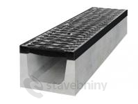 Betonový žlab B125 s litinovou mříží H200 1000 x 200 x 200 mm
