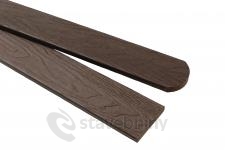 WPC plotové prkno 3D 71 x 11 x 1800 mm s rovnou hlavou, oak brown