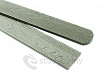 WPC plotov prkno 3D 71 x 11 x 800 mm s rovnou hlavou, light grey